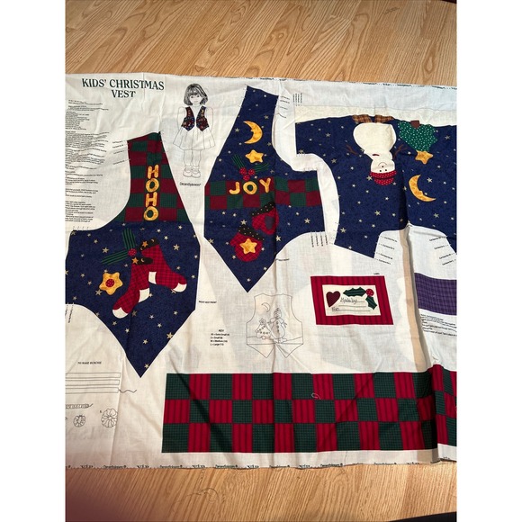 Kids Christmas Vest Sewing Fabric Panel Cut &‎ Sew XS-L Dreamspinners Holiday - Picture 5 of 5